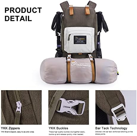 MOUNTAINTOP 40L Hiking Backpack Water Resistant Mens Women Rucksack for Trekking, Traveling, Camping, Cycling, Climbing