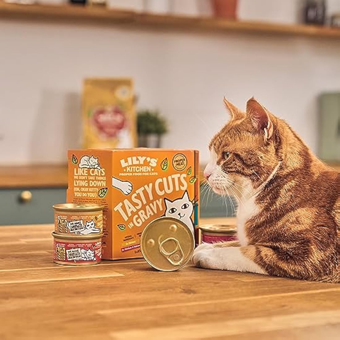 Lily's Kitchen Natural Adult Wet Cat Food Tin Chicken Tasty Cuts in Gravy Grain-Free Recipe 24 x 85g