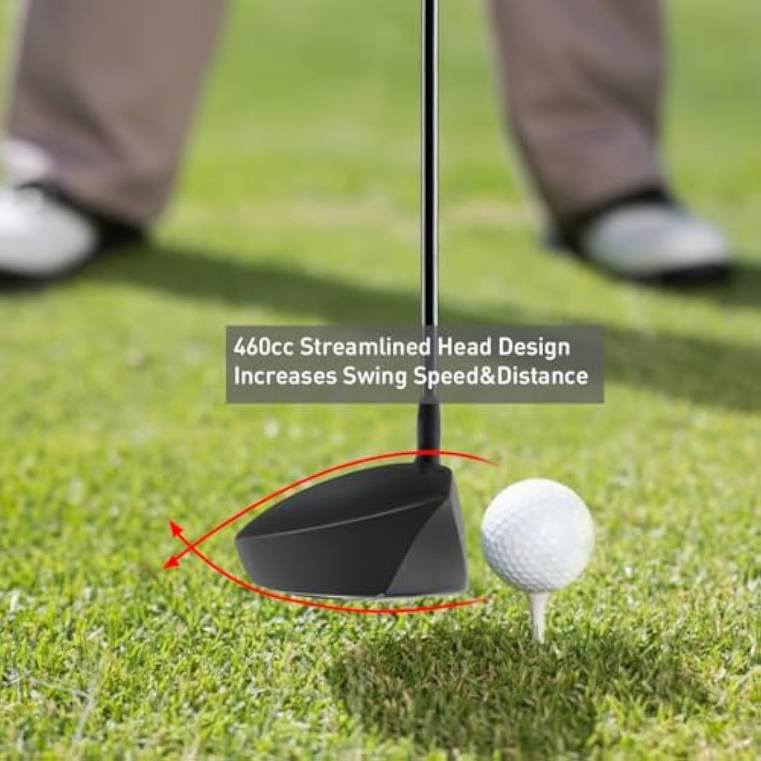 MAZEL Titanium Golf Driver for Men 460CC Right Handed, Premium Cup Face Design Maximize Ball Distance
