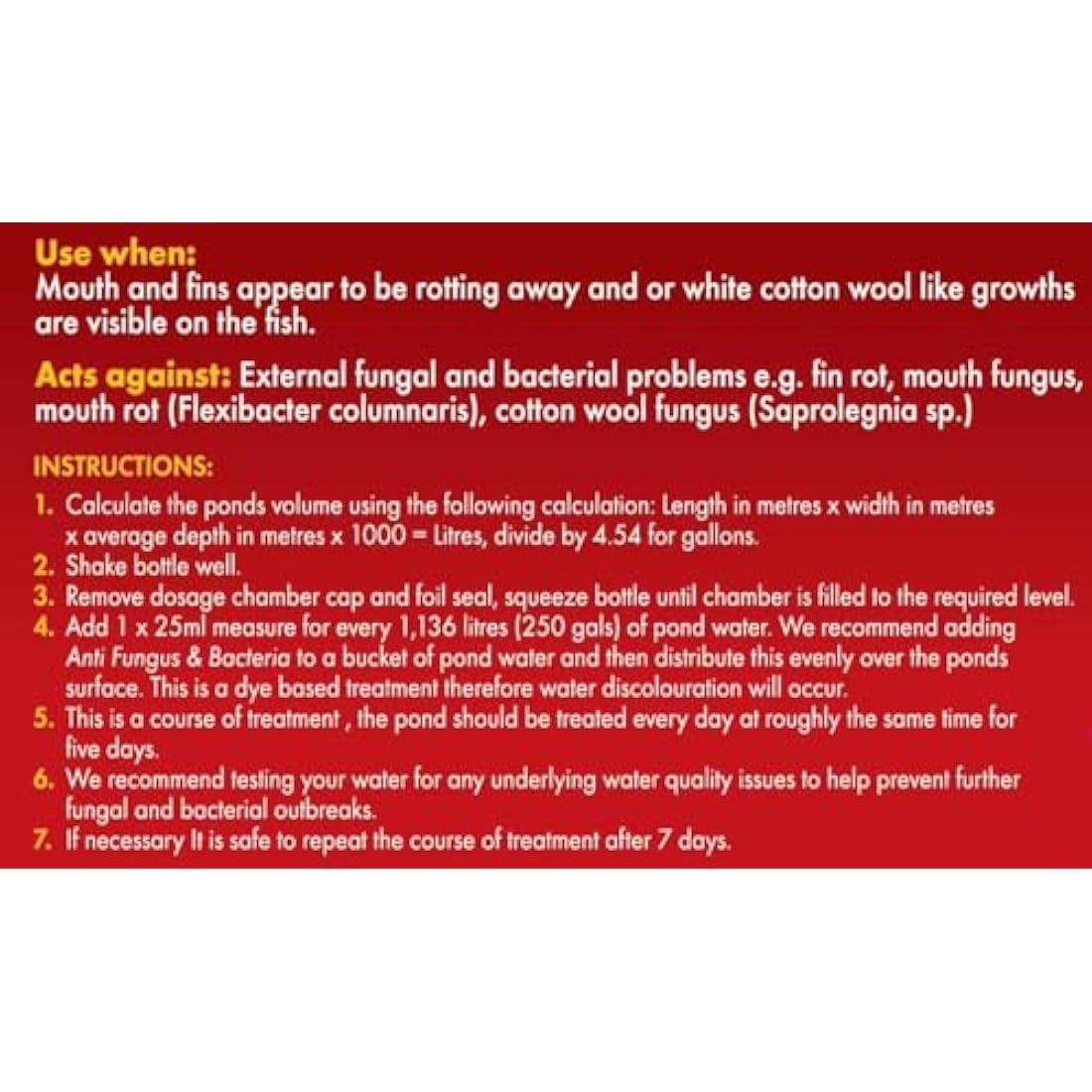 Blagdon Fast Acting Anti-Fungus & Bacteria Water Treatment for All Pond Fish, Finrot, Mouthrot, External Bacterial Infections, Wildlife & Fish Safe, 1 Litre