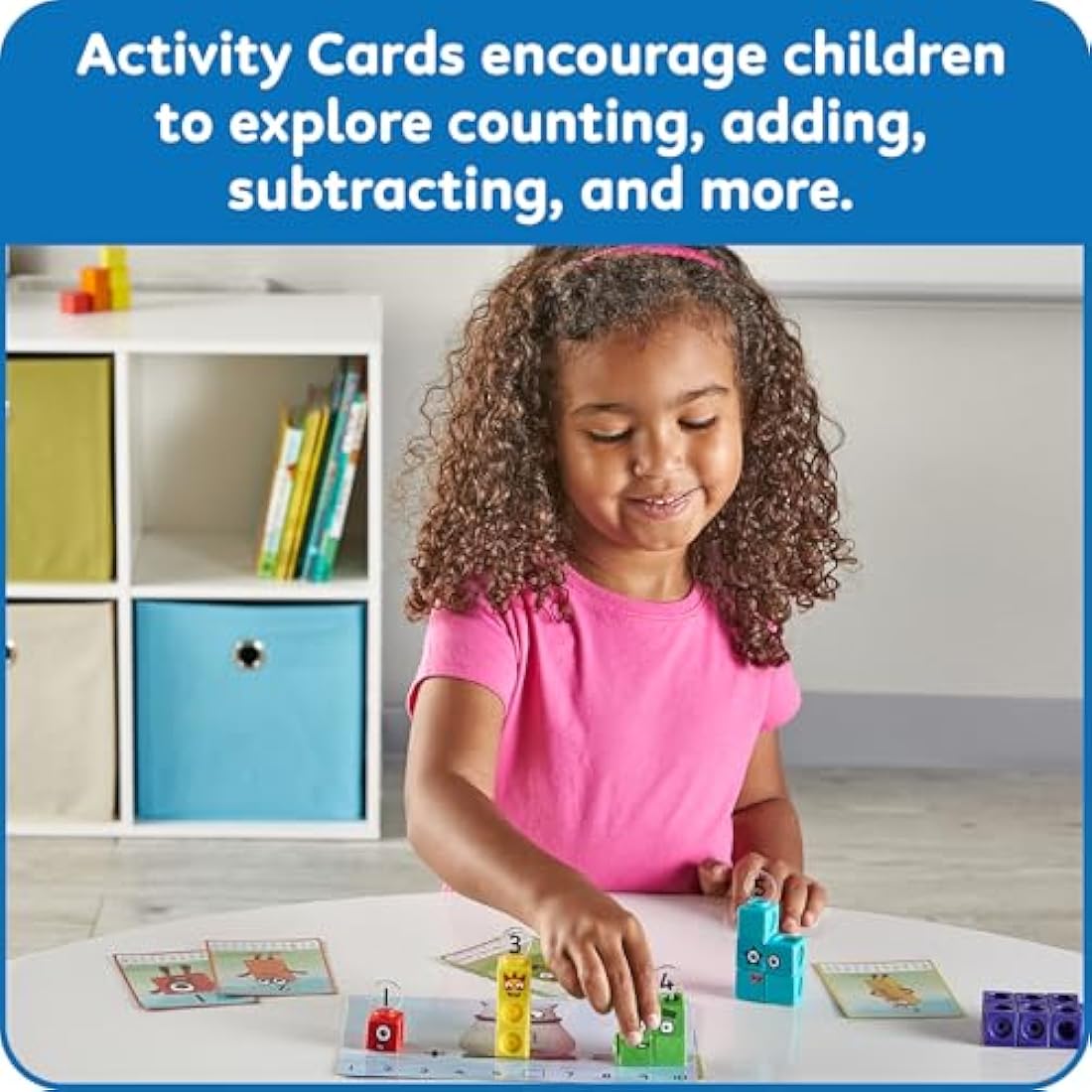 Learning Resources MathLink Cubes Numberblocks 1-10 Activity Set, Early Years Maths Learning, Build, Learn & Play in The Classroom & at Home