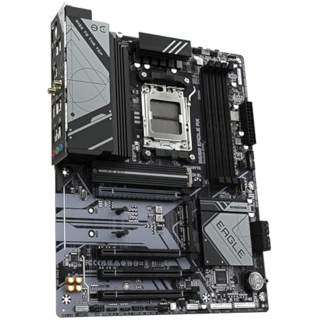Gigabyte B650 EAGLE AX Motherboard - Supports AMD Ryzen 7000 CPUs, 12+2+2 Phases Digital VRM, up to 7600MHz DDR5 (OC), 1xPCIe 5.0 + 2xPCIe 4.0 M.2, Wi-Fi 6E 802.11ax, GbE LAN, USB 3.2 Gen2