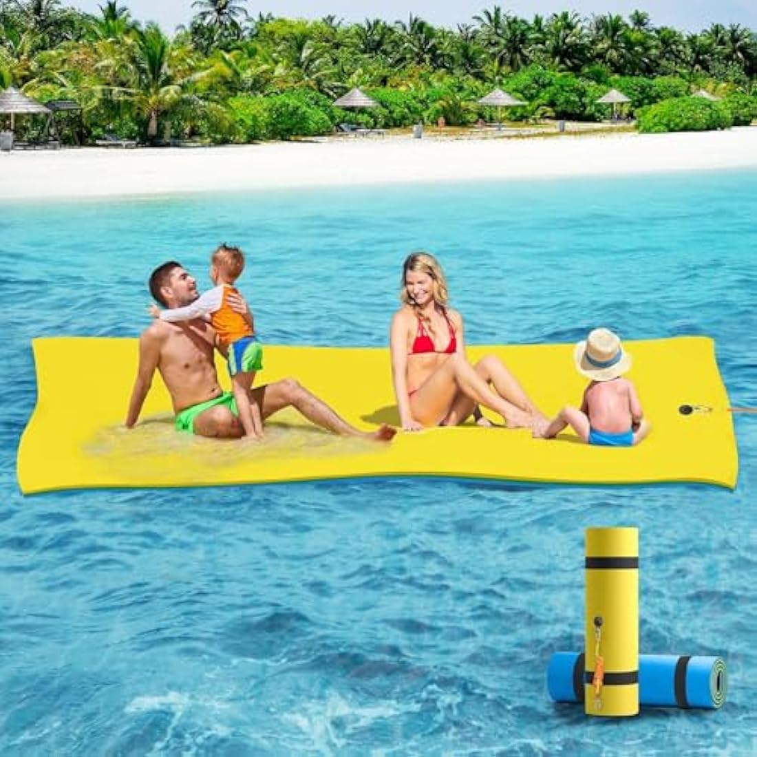 CTSC Floating Mat - Floating Island - 3-Layer Floating Water Mat, Water Trampoline for Kids and Adults, Tear-Resistant XPE Foam Mat for Lake Beach Ocean Pool