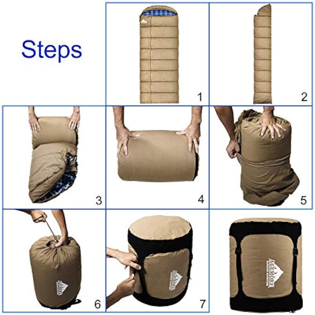 Winter 0 Degree Canvas Sleeping Bag for Fishing, Hunting, Traveling and Camping Particularly in Cold Winter Outdoor with Removable Flannel Liner and Free Compression Sack for Big and Tall Adults