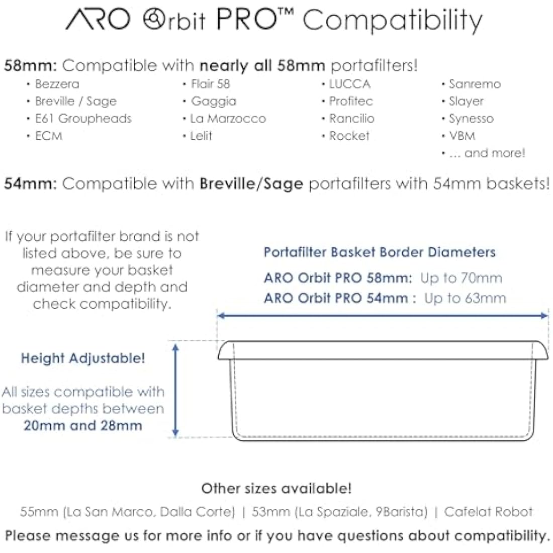 ARO Orbit PRO™ | Aluminum Spirographic Espresso Distribution Tool | Geared WDT for Home Baristas and Professional Cafés (Black, 58mm)
