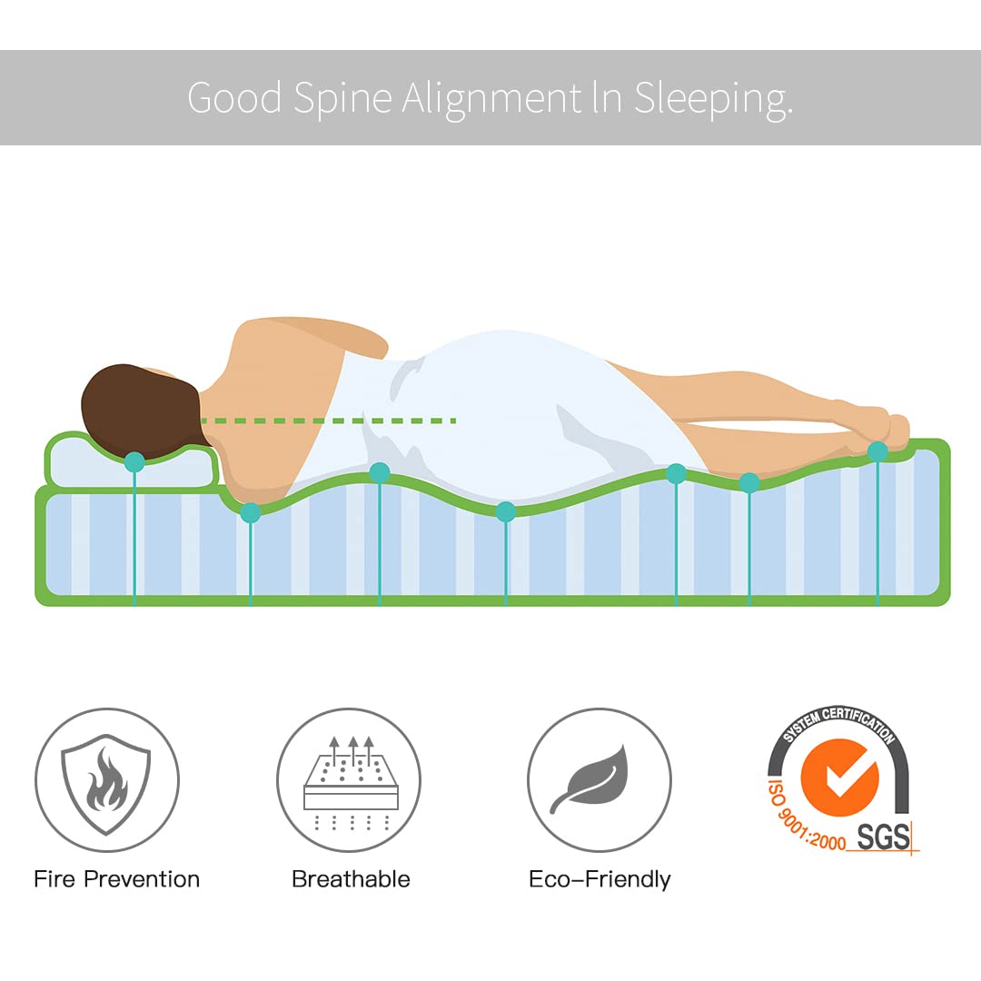 Good Nite King Size Mattress 5FT (150x200cm) - Hybrid Sprung & Memory Foam, 7-Inch Medium Firm, Quiet, Compressed in a Box