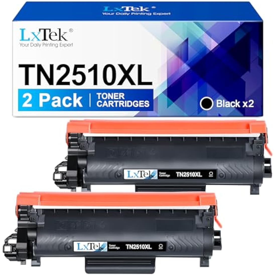 TN2510XL TN-2510XL Toner Cartridges Compatible with Brother TN2510 Toner, for Brother DCP L2620DW L2627DW L2660DW L2665DW, HL L2400DW L2445DW, MFC L2800DW L2827DW L2835DW L2860DW (2 Black)