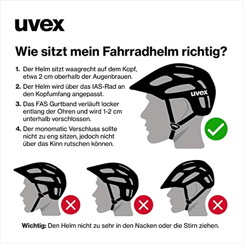 uvex i-vo cc - Lightweight All-Round Bike Helmet for Men & Women - Individual Fit - Upgradeable with an LED Light - Black Matt - 56-60 cm
