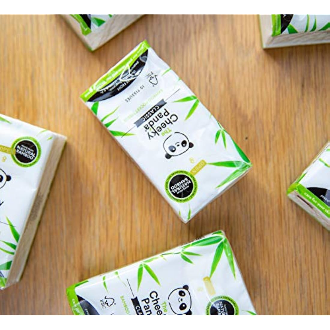 The Cheeky Panda – Bamboo Pocket Tissues | Bulk Box of 96 Packs (10 Tissues per Pack) | Hypoallergenic, Eco-Friendly, Super Soft, Strong & Sustainable