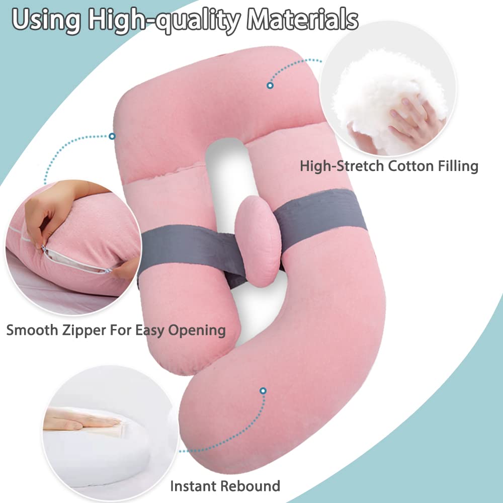 AS AWESLING 60in Full Body Pillow | Nursing, Maternity and Pregnancy Body Pillow | Extra Large U Shape Pillows and Lounger with Detachable Side,