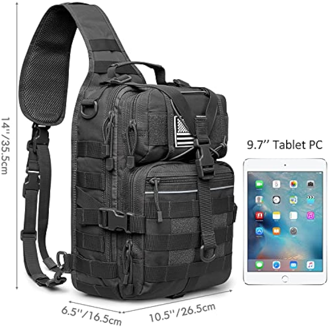 G4Free Tactical Sling Backpack Big Molle EDC Range Bag Pack Assault Military Shoulder Rucksack One Strap Daypack