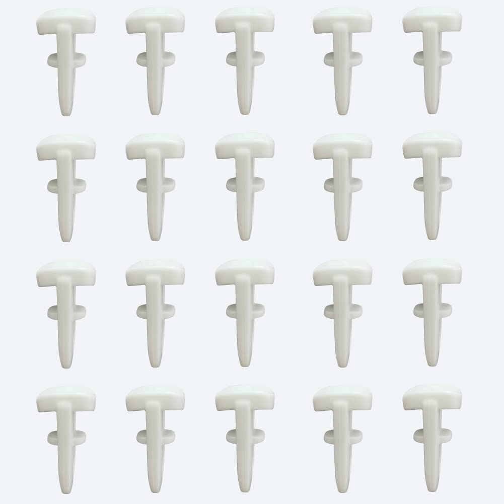 TIPIACE Ceiling Mounting Telescopic Curtain Track Measurement-Free Curtain Rail Suitable for Office, Living Room and Room Divider(White-20 pcs pulley)