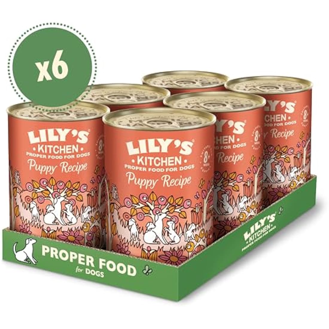 Lily's Kitchen Natural Puppy Wet Dog Food Tins Chicken Grain-Free Recipe 6 x 400g