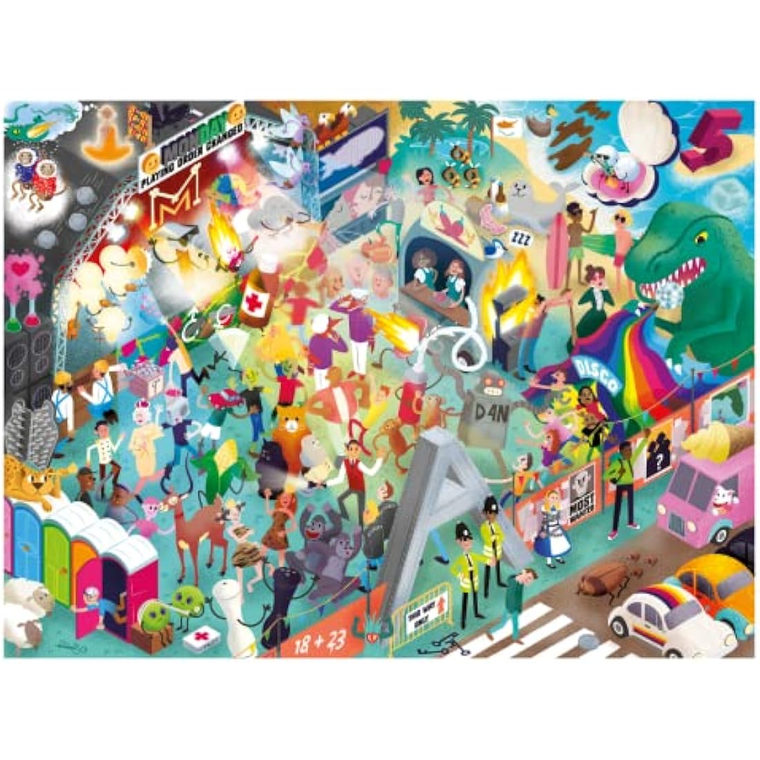 Big Potato Jigsaw Puzzle for Adults (1000 Pieces) Filled with 101 Riddles to Solve (Music Theme)