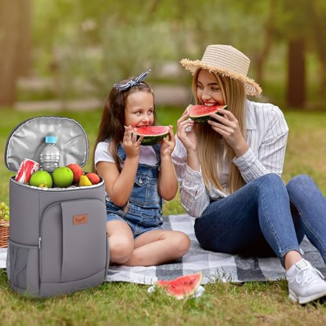Tydi Cooler Backpack Insulated – 30L Cool Bag Rucksack Backpack Cooler – Cool Bag Back Pack for Picnic, Camping, Hiking – Grey