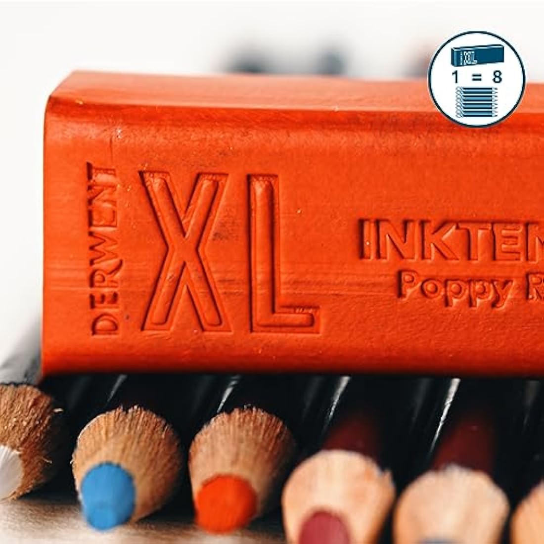 Derwent Inktense XL Blocks 12 Tin, Set of 12, 60mm Extra-Large Block, Water-soluble, Ideal for Sketching, Drawing and Expressive Mark Making, Professional Quality, 2306162