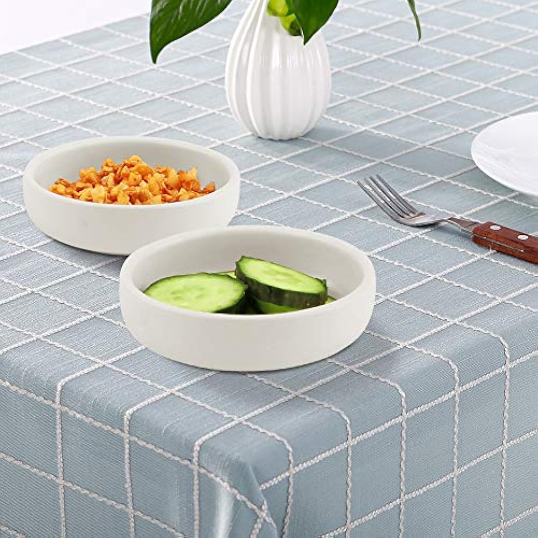 Cyimi 3.5" Ceramic Dipping Sauce Dishes Small Porcelain Soy Side Dish Sauce Bowls White Dipping Bowls Dinnerware Sets Sauces Dessert Snack Serving Dishes Set of 4