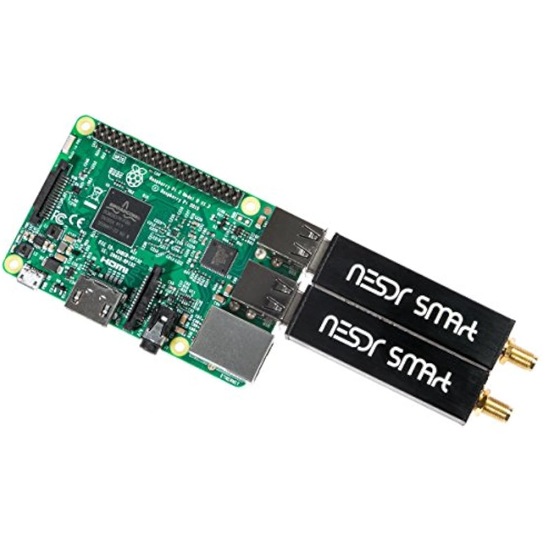 Nooelec RTL-SDR v5 Bundle - NESDR SMArt HF/VHF/UHF (100kHz-1.75GHz) Software Defined Radio. Premium RTLSDR w/ 0.5PPM TCXO, SMA Input, Aluminum Enclosure & 3 Antennas. RTL2832U & R820T2-Based Radio