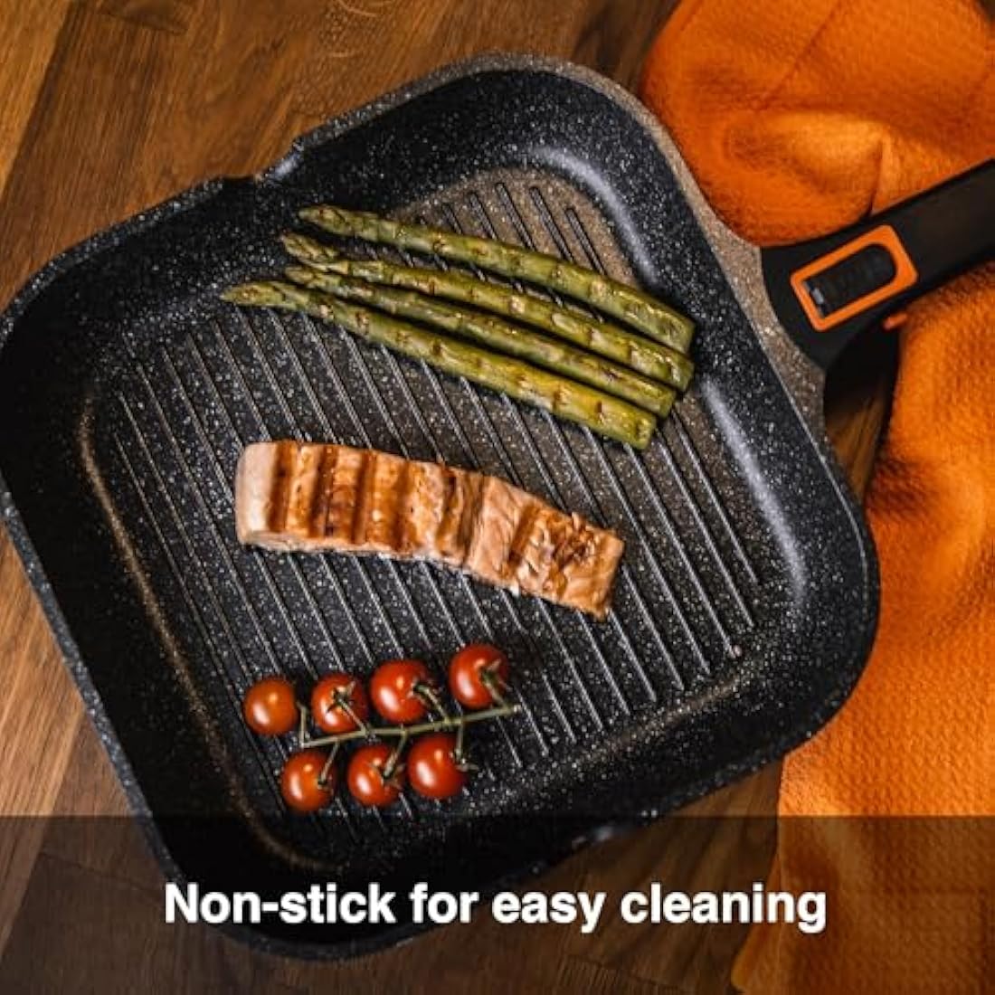 Pep Griddle Pan 29cm with Removable Handle Non-Stick Induction Gas and Electric Compatible