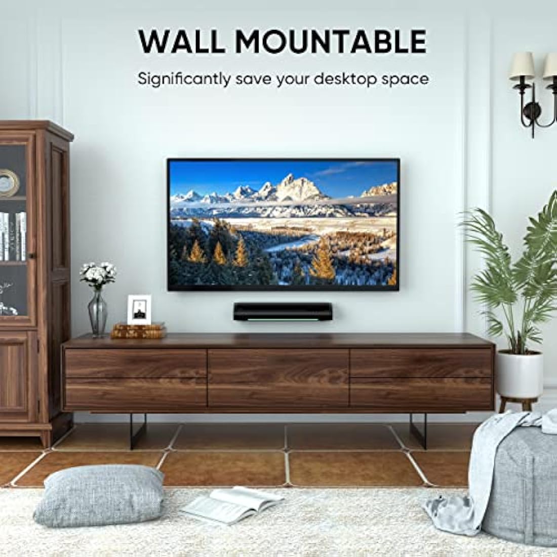 Saiyin Sound Bar for TV, Soundbar with Bluetooth 5.3,Optical, AUX Inputs, 17-Inch Small TV Sound Bar Speakers with Visual Volume Adjustment (17 inch, Balck, DS6305)