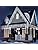 LightsGo Icicle Fairy Lights Outdoor Indoor LED Fairy Lights 800 LED Cool White 21M Wide, White Cable - 8/16H Timer, 8 Modes, Memory