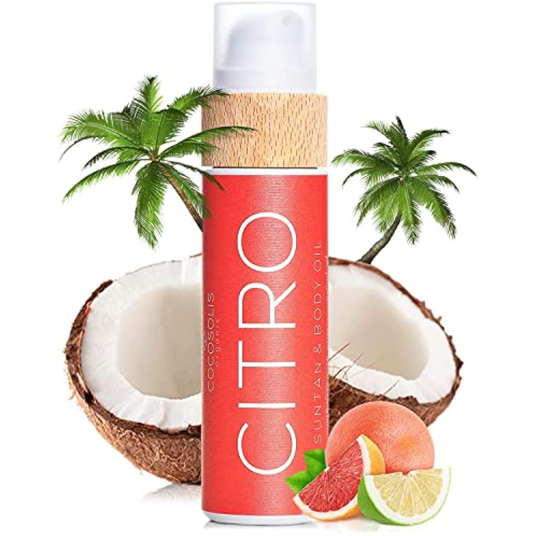 COCOSOLIS CITRO Tanning Accelerator - Organic Tanning Oil with Vitamin E & Citrus Fragrance for Quick Intense Tan - Tanning Enhancer for Rich Chocolate Tan - Nourishing Body Lotion (110)