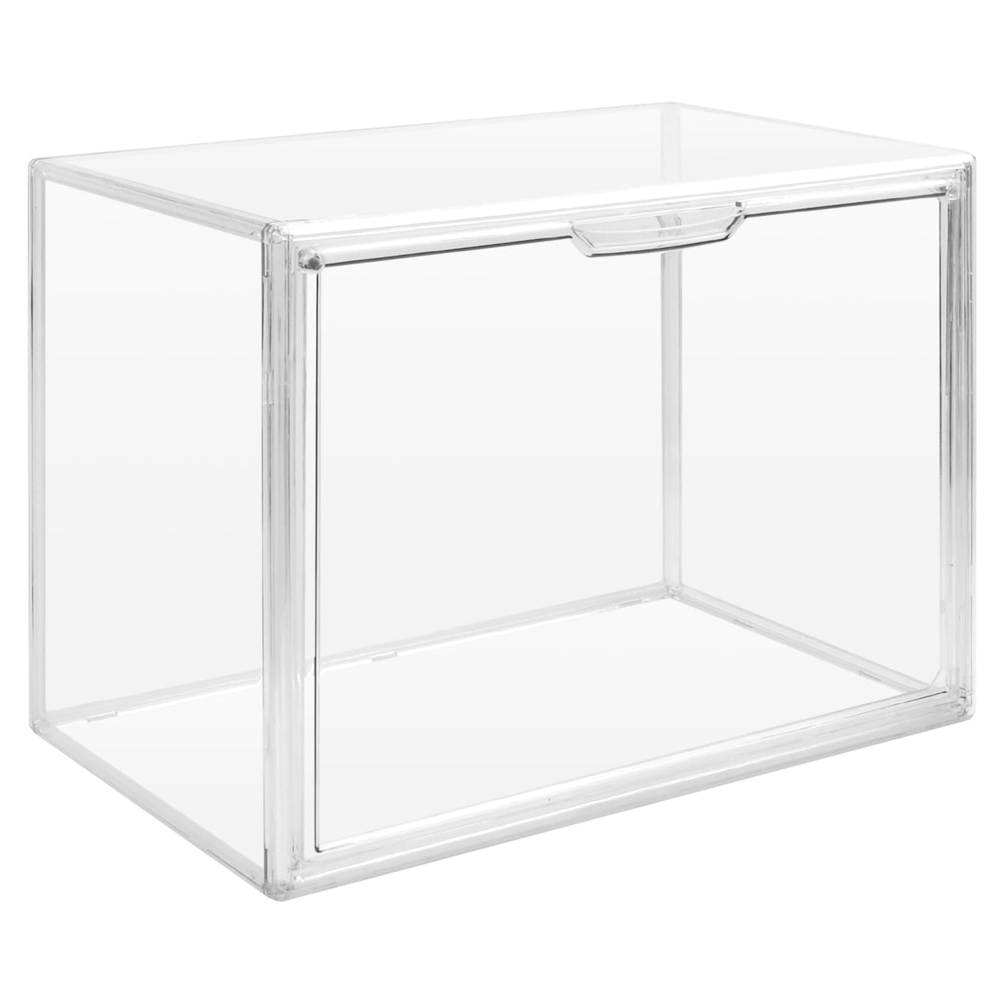 Daelesr Plastic Handbag Storage Organizer, Storage Boxes Drawer Clear Organiser Container Stackable, 36x22x27cm, Acrylic Display Case for Book, Purse