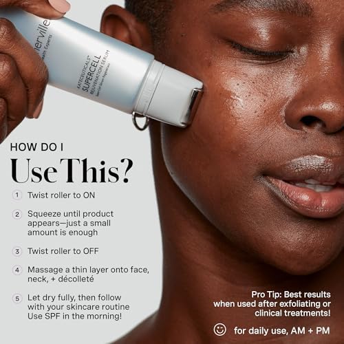 Kate Somerville KateCeuticals SuperCell Rejuvenation Serum, Anti-Ageing, Vegan Stem Cell Formula and Active Peptides, 30 mL