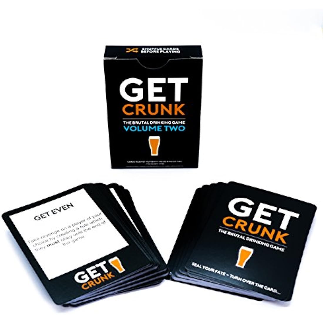 Get Crunk Volume 2 - The Brutal Card Drinking Game for Students, Pre Drinks, Stag & Hen Parties. You will be abused!