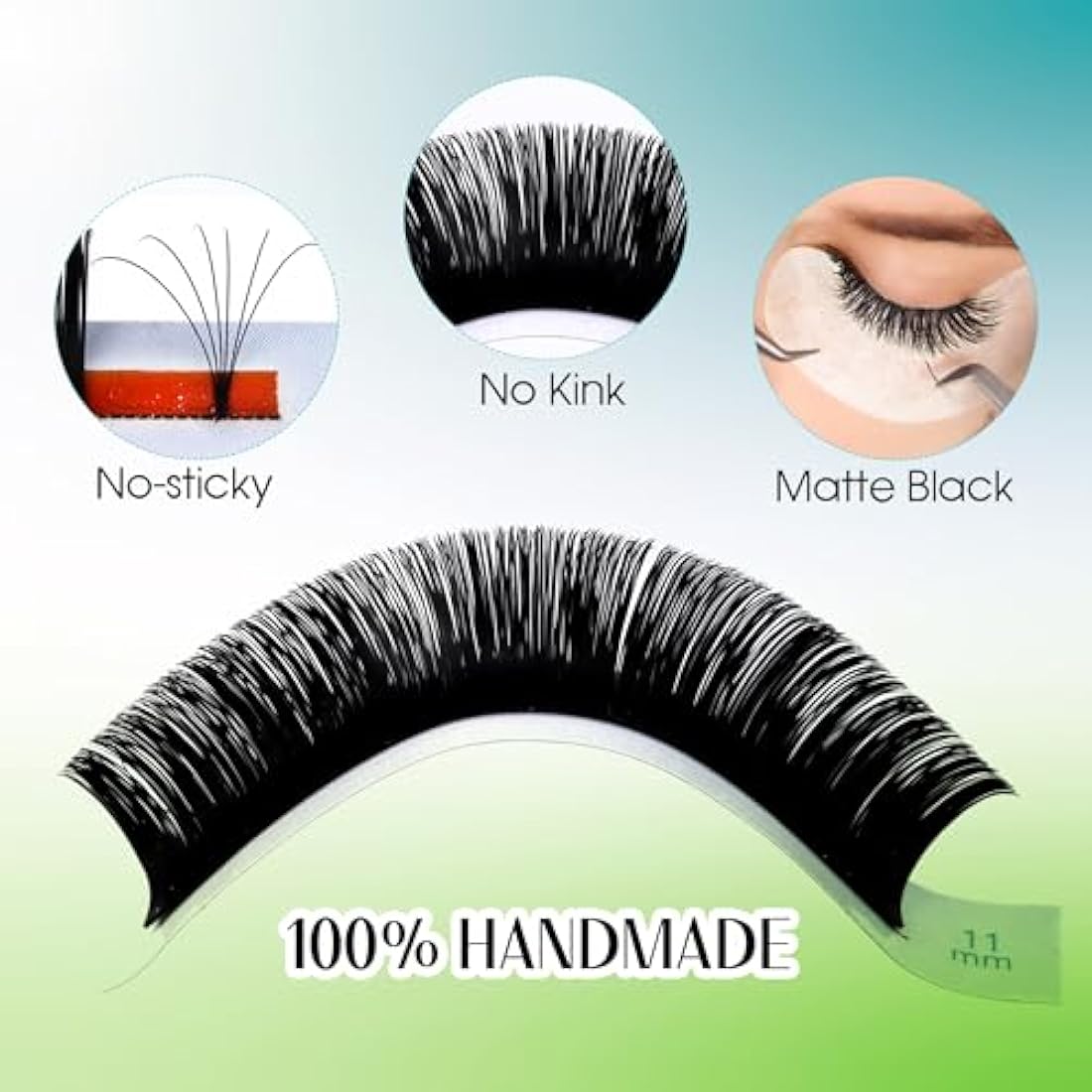 Easy Fan Lash Extensions 0.07mm 12mm D curl Russian Volume Noir Lash Tray Automatic Flowering Blooming Self Fanning Lashes 3D 4D 5D 6D 8D Long Individual Volume Lashes Gemerry Lash(0.07-d curl-12mm)