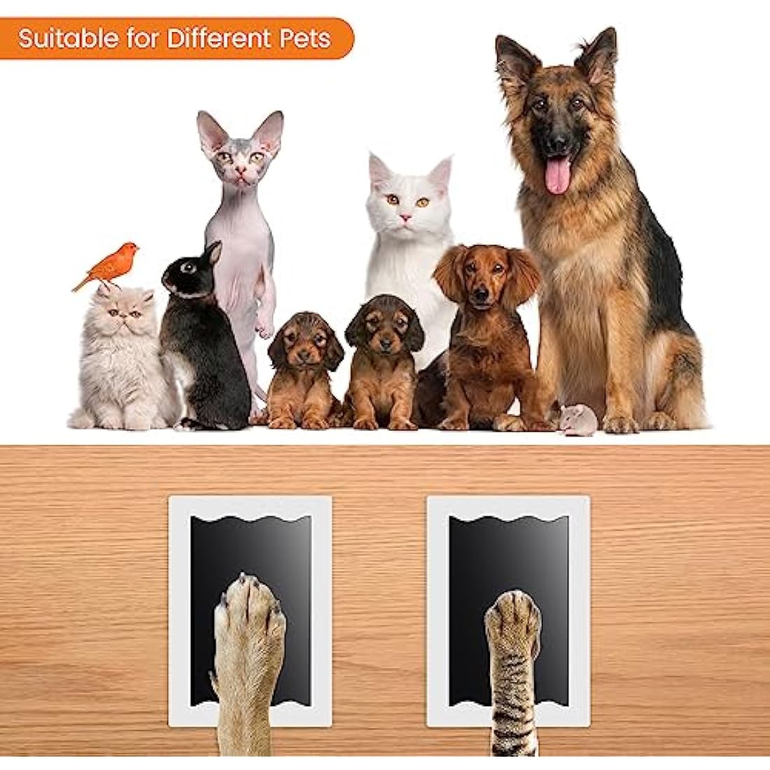 Nabance Baby Handprint and Footprint Kit, Paw Print Kit for Dogs & Cats, 4 Inkless Print Pads, 8 Imprint Cards, Dog Paw Print Kit, Pet Paw Stamp Pads, Pawprint Family Keepsake Kit, Medium Size