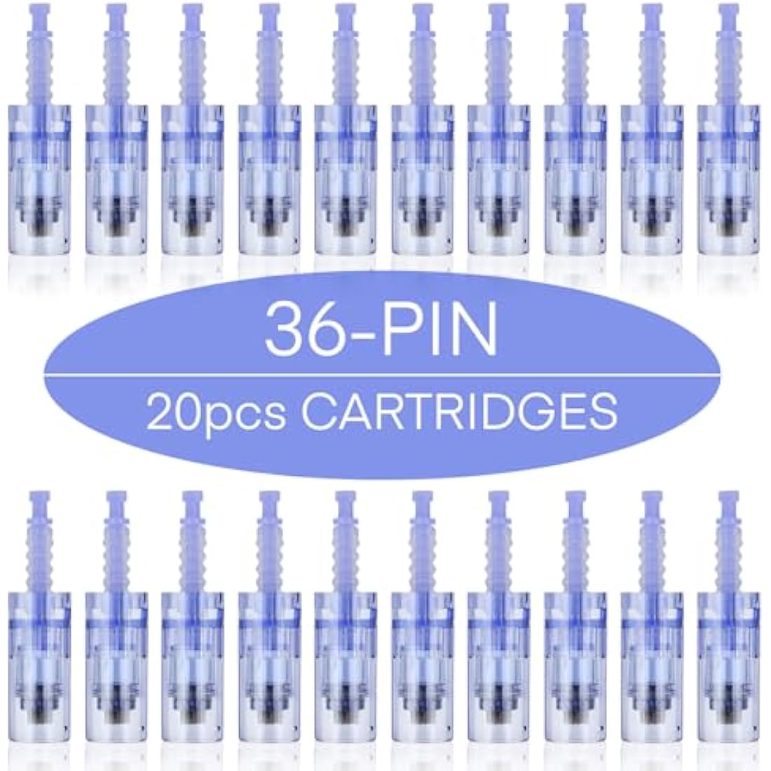 36 pin Micro Cartridges, 20pcs Replacement Cartridges for Ultima A6 Derma Pen Auto Microneedling System, Bayonet Type