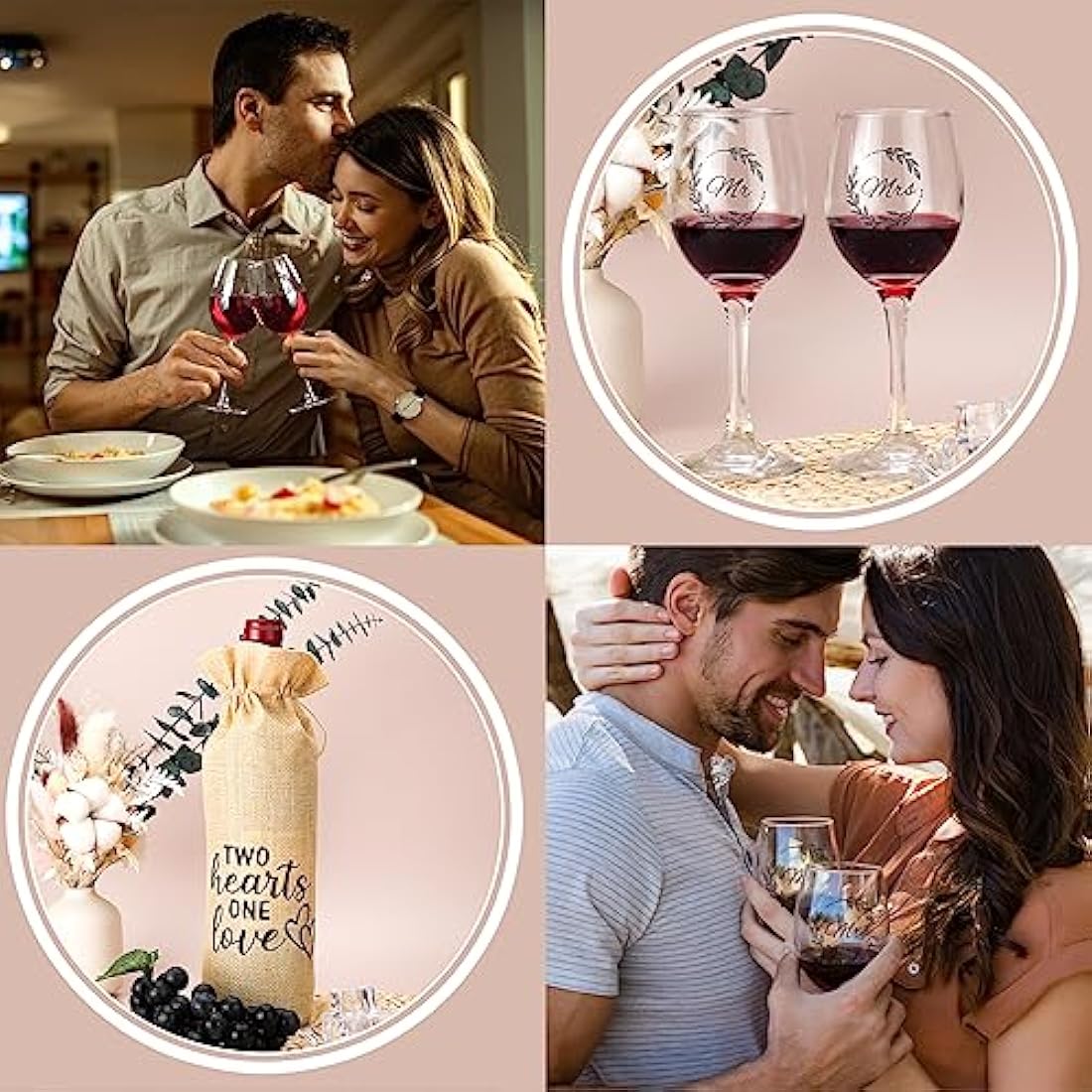 pengtai Wedding Gifts for Couples 2025,Bride Gifts,Newlywed Mr and Mrs Present,Bamboo Serving Board Candle Basket for Husband Wife