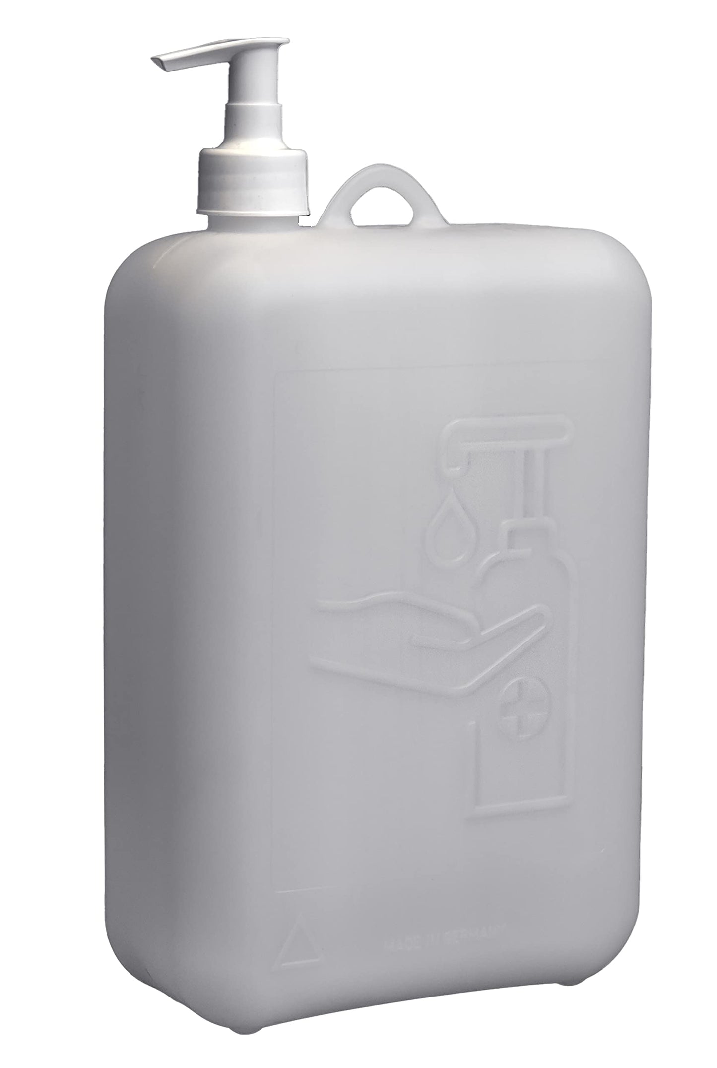 h?nersdorff Pump Dispenser 2000 ml Ideal for Soap or Disinfectant, BPA-Free, Temperature Resistant, Made in Germany, Natural Colours, 2000ml
