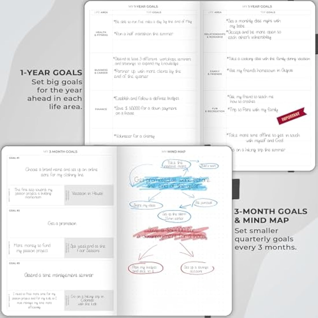 Clever Fox Planner Schedule – Undated Weekly & Monthly Life Planner with Time Slots, Appointment Book & Daily Organizer, A5 (Grey)