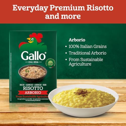 Riso Gallo Vegan Arborio Rice, 500 g (Pack of 12)