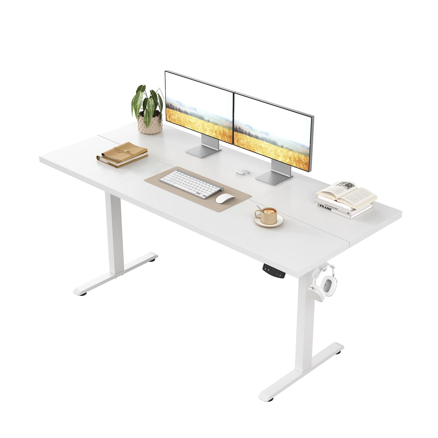 Klicelor Electric Standing Desk, 2 Memory Buttons for stand & sit, 100x60