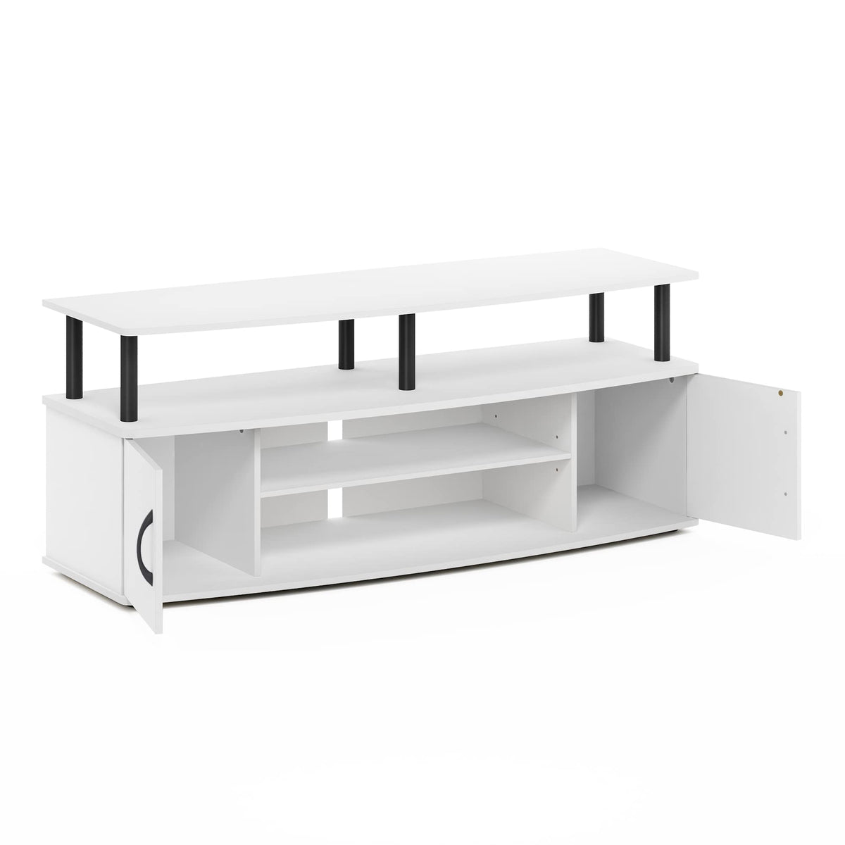 Furinno JAYA TV Stand, Entertainment Center, TV Console, for TV up to 55 Inch, with 2 Doors and Cable Management Holes, for Living Room, Bedroom