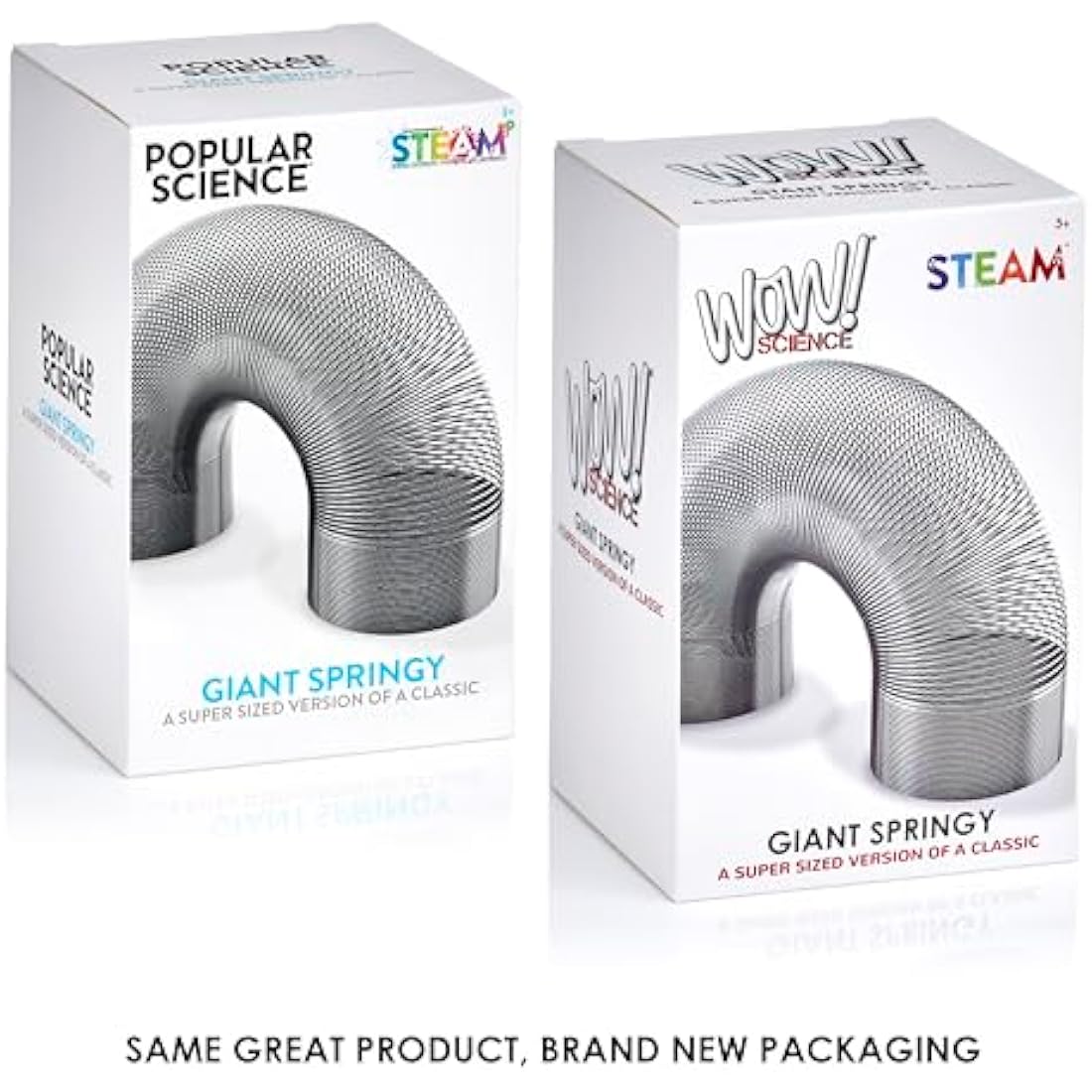 WOW! STUFF Super-Size Metal Spring Toy – Giant Stretchy Slinky for Kids and Adults – Classic Sensory STEM Toy, Performs Tricks, Walks Downstairs, Robust and Durable, Fun for All Ages 5+