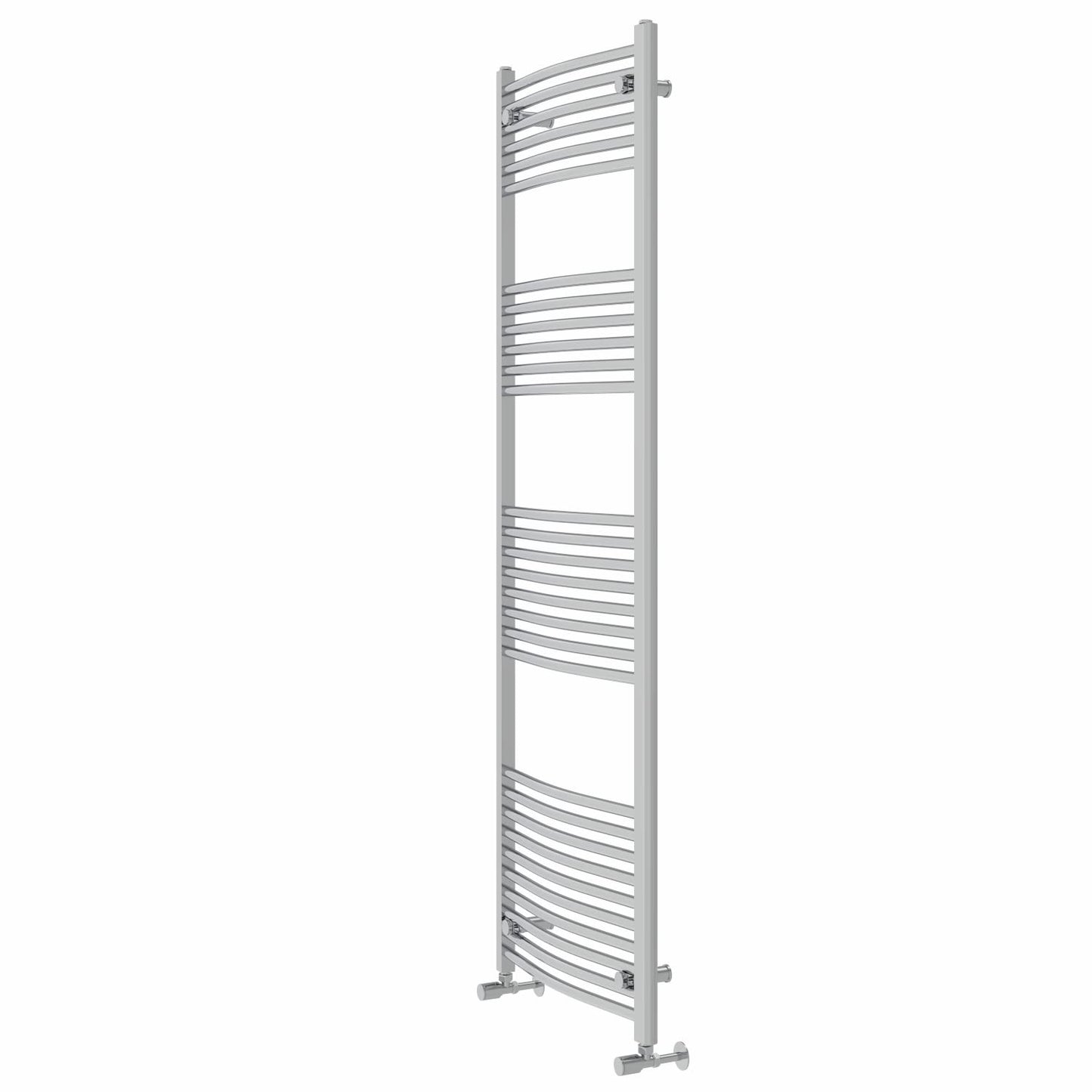 Warmehaus Curved Heated Towel Rail Radiator Ladder Chrome 1800x600mm
