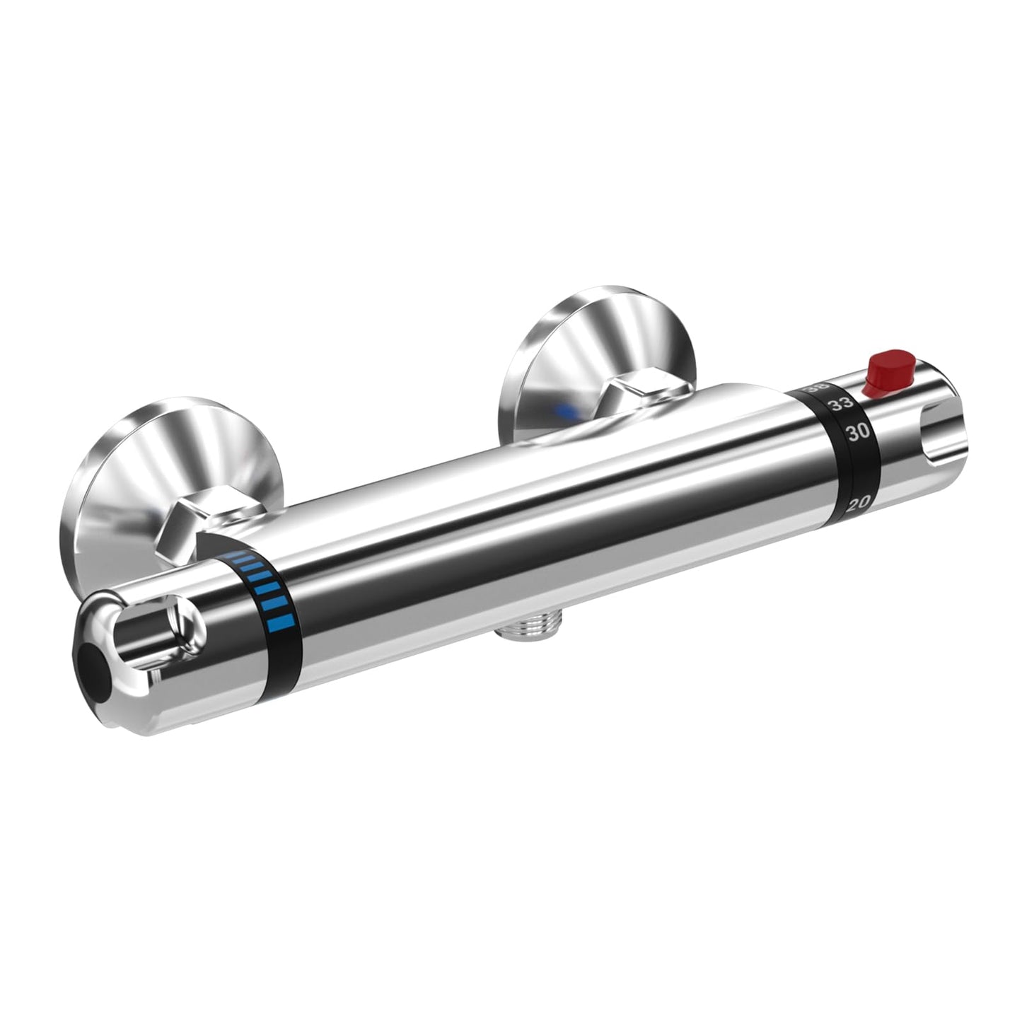 Thermostatic Bath Shower Mixer Tap Wall Mounted Shower Mixer Bar Chrome Brass Diverter Valve Anti Scald Tap Bathroom Accessory Intelligent Constant