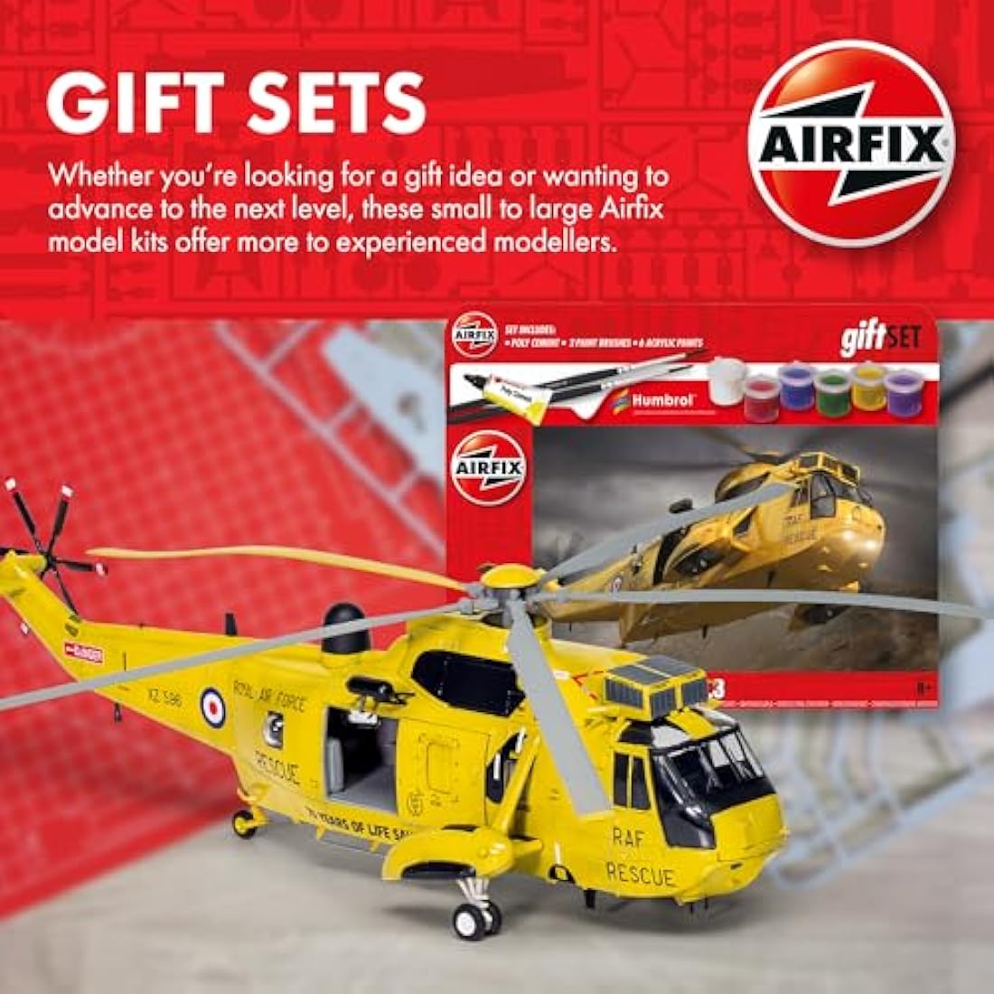 Airfix Hanging Model Aircraft Kits - BAE Harrier GR.9A Model Building Set, 1:72 Scale Model Plane Kit for Adults & Kids 8+ - Aircraft Models Military Gifts for Men to Build, Skill Lvl. 2