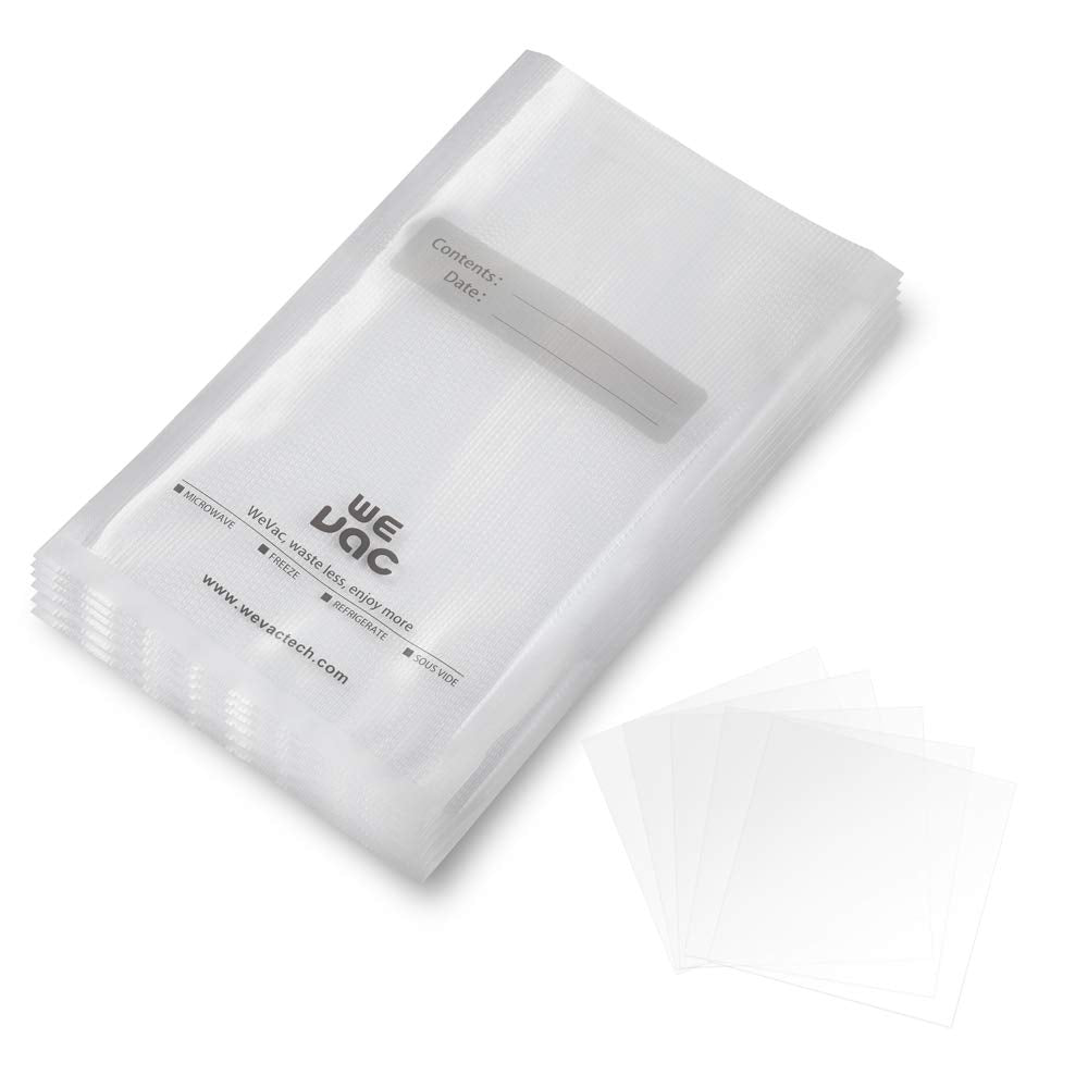 Wevac Food Vacuum Sealer Bags 15x25cm 100 Count Pre-Cut Bag for Food Saver, Seal a Meal, Weston. Commercial Grade, BPA Free, Heavy Duty, Great for Vac