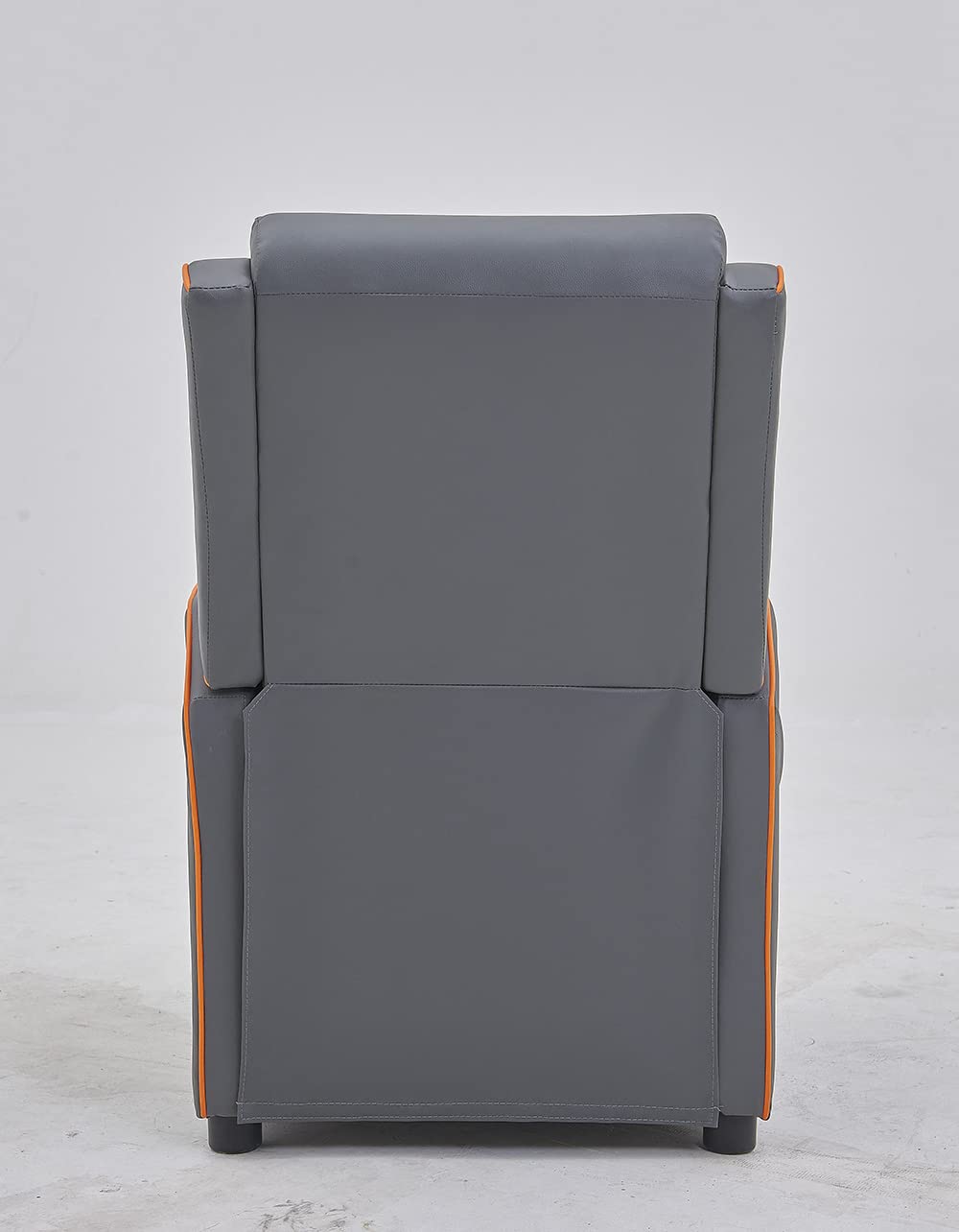 Home Detail Nova Recliner Gaming Chair, Grey With Orange Trim