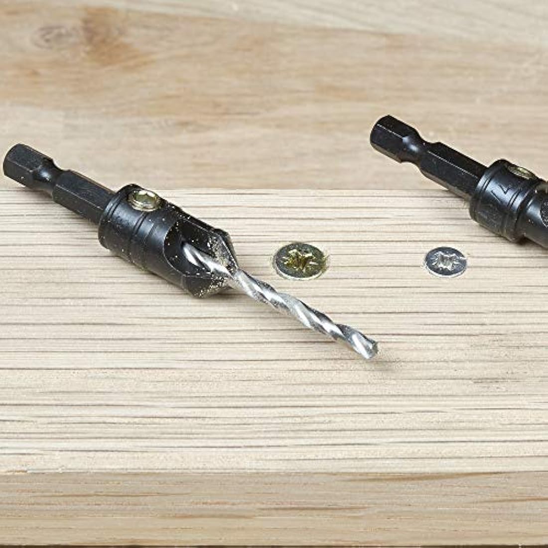 Trend Snappy 5-Piece Countersink & Drill Set for No4-No12 Gauge Screws, Quick Release, Pilot Holes & Countersinks in One Go, SNAP/CS/SET
