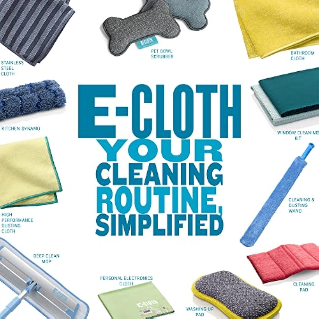 E-Cloth Kitchen Whizz, Non-scratch Kitchen Scrub Sponge, 300 Wash Promise, Green, 10 Pack