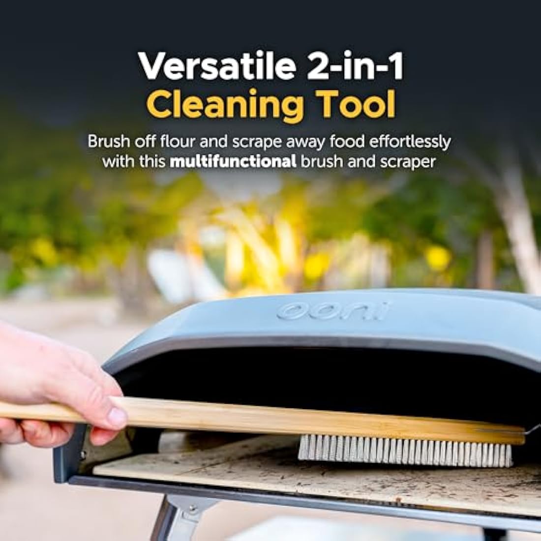 Ooni Wire Brush – BBQ and Pizza Stone Cleaner, Outdoor Cooking Tool, Grill Utensils