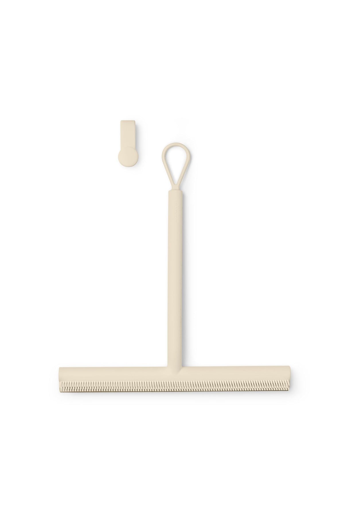 Brabantia - ReNew Shower Squeegee with Door Hook - Silicone Brush & Cleaning Wiper for Bathroom Glass & Tiles - Soft, Non-Slip Handle - Anti-Streak -