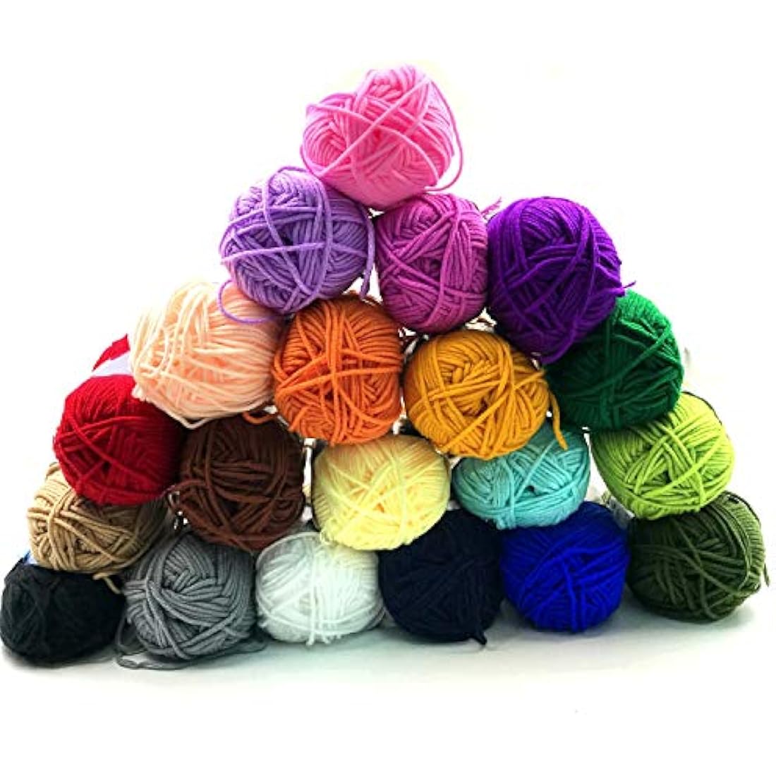 JZK 20 Multicolour 50g Super Soft Milk Cotton Wool Yarn for Knitting Crochet Baby Garments hat Shoes Socks Scarf Toy Making