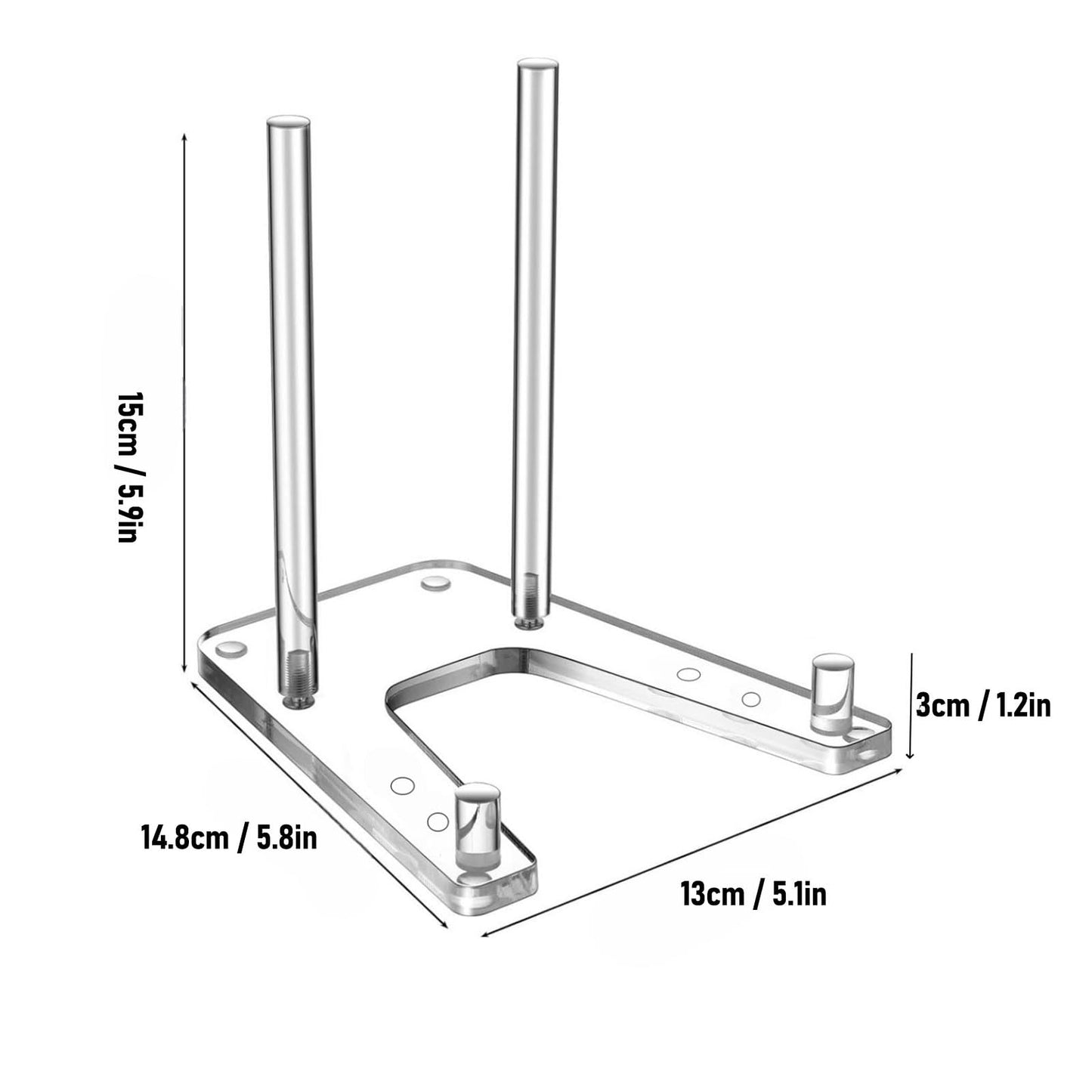 LICAEVEY Acrylic Plate Stand Adjustable Multifunctional, Transparent Tabletop Display Stand for Books, Photos and Artwork